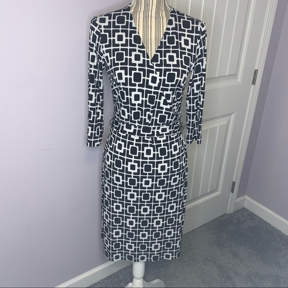 ALYX Wrap Dress Black & White graphic desi…